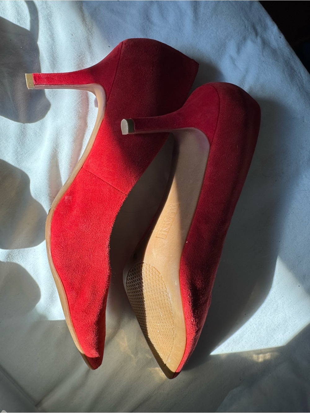Alfani Red Suede Pointed-Toe Pumps - Picture 2 of 3